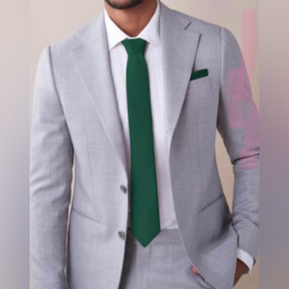 Azazie Gentelmen's Matte Satin Tie in dark green